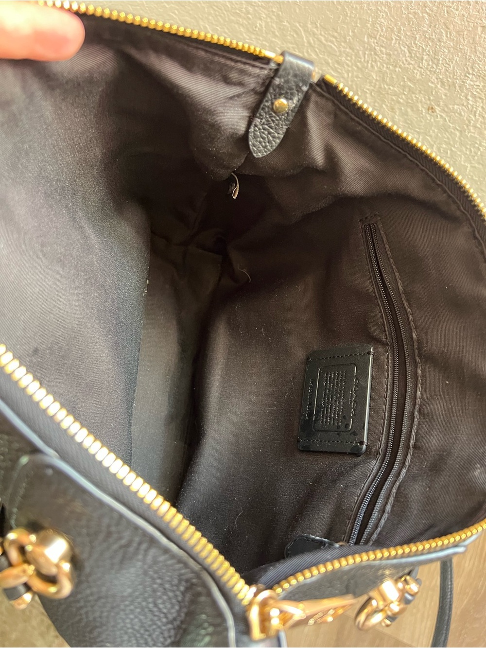 Coach Black Leather Tote with Gold Hardware Kelsey satchel - Picture 2 of 6